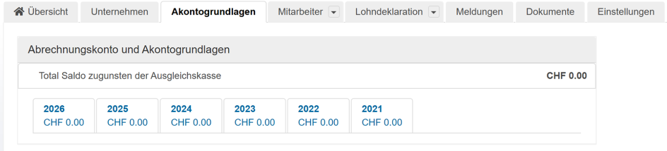 AHVeasy Abrechnungskonto