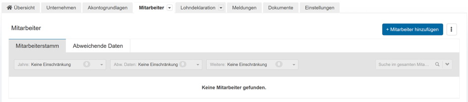 AHVeasy Mitarbeiter erfassen