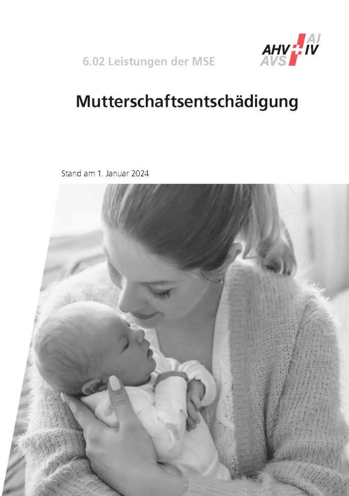 Merkblatt 6.02 – Mutter­schafts­entschädigung