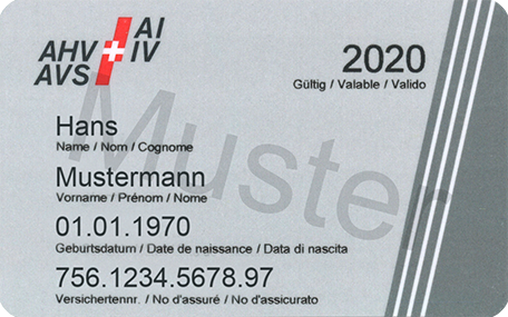 IV-Ausweis Vorderseite