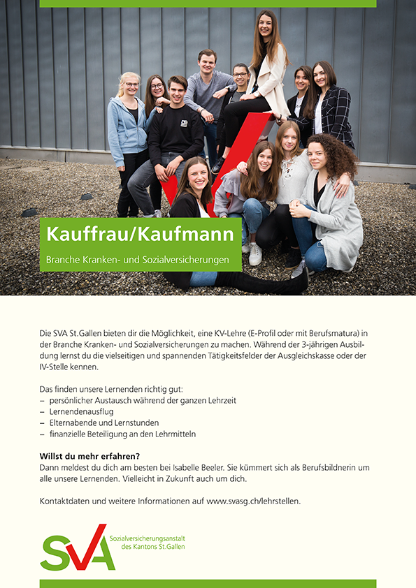 Kauffrau/Kaufmann – Branche Kranken- und Sozial­versicherungen
